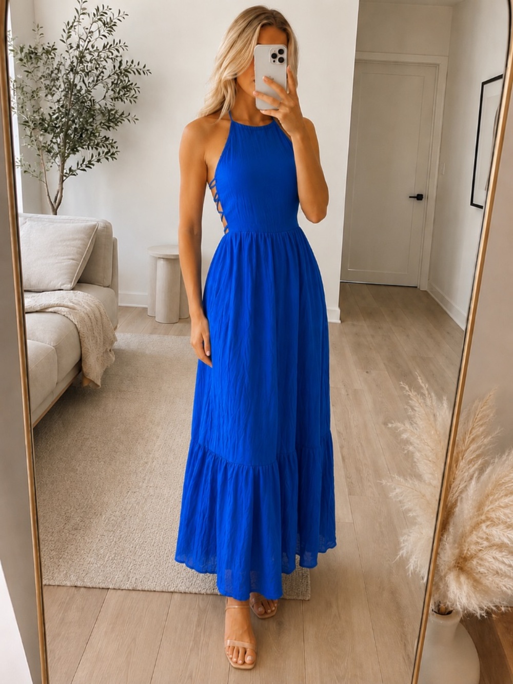 NWT Royal Blue Resort Maxi Dress Large